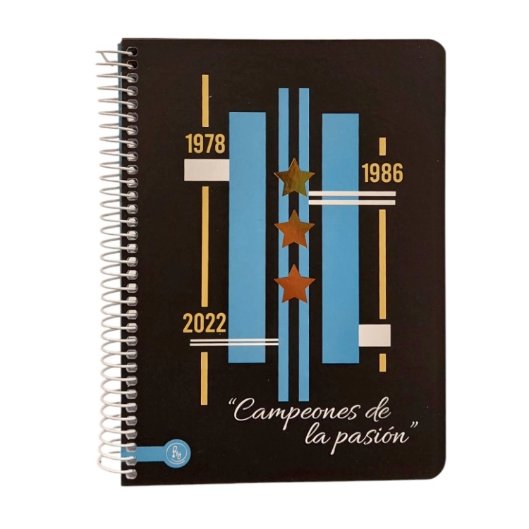 Cuaderno con Espiral RY Argentina A5 15x21 Semi Flex Art.1089